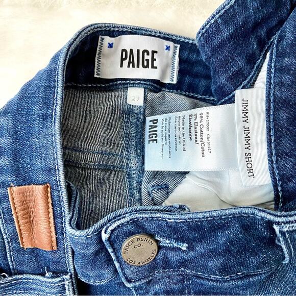 Paige Polka Dot Jean Shorts Size 27 - Picture 4 of 4